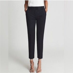 Reiss Joanne Slim Fit Tailored Pants Navy Blue